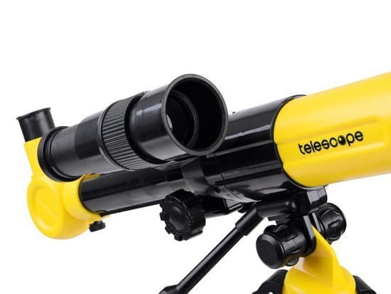 Scientific Educational Telescope With Yellow A  Phone Holder