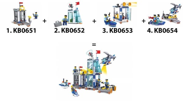 Blocki MyPolice Police station / KB0652 / Constructor with 57 parts / Age 6+