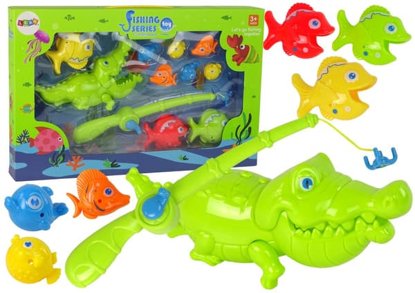 Large Fishing Set with fishing rod Let's Go Fishing ! 11 elements