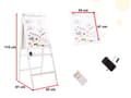 Miniatyrbillede 5 af 7: RoGer XXL Two-sided Chalk and Magnetic Wooden Board + Educational accessories