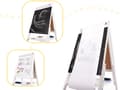 Miniatyrbillede 6 af 7: RoGer XXL Two-sided Chalk and Magnetic Wooden Board + Educational accessories