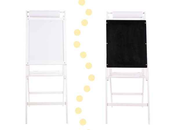 RoGer XXL Two-sided Chalk and Magnetic Wooden Board + Educational accessories