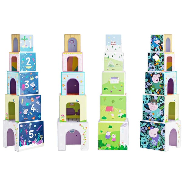 Peppa Pig Stabelbare Terninger Med Figurer 5 Flerfarvet