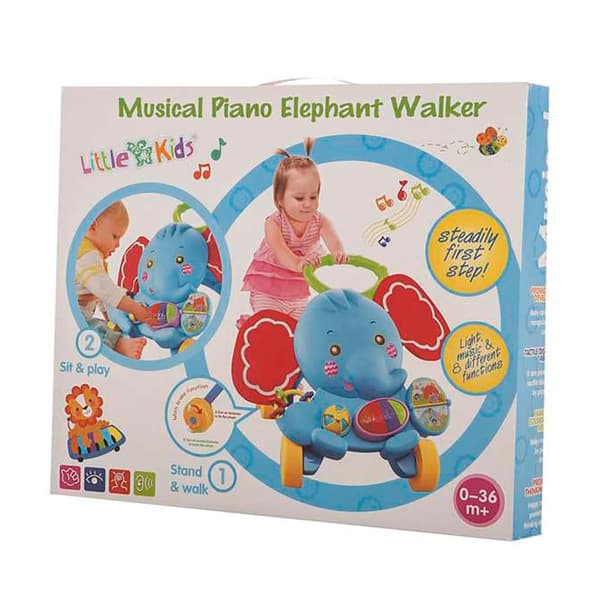 Creaciones Llopis Elefant Activity 45x50x40 Cm Musikalsk-lysende Bby Walker Flerfarvet
