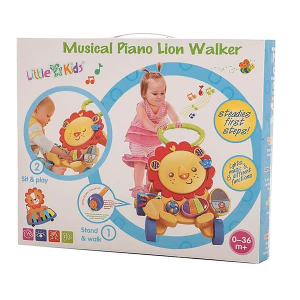 Creaciones Llopis Musikaliskt Lysande Bby Walker Activity Leon 45x50x40 Cm Flerfärgad