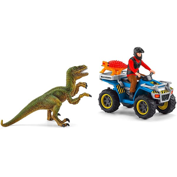 Schleich Dinosaurs Quad Escape From Velociraptor Flerfärgad 4-12 Years