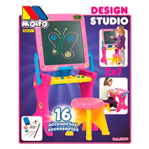 Molto Skiffer Skrivbord Med 16 90 Cm 90 Cm Rosa