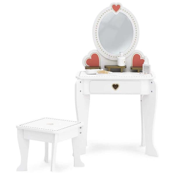 Robin Cool Sminkebord I Træ Til Børn Montessori Method Beauty Center Transparent 3 Years