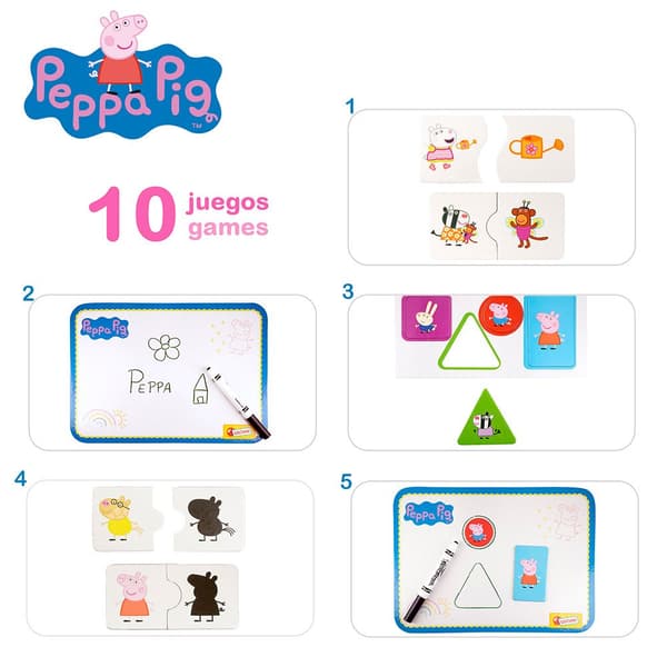 Color Baby Picer Super Educational Desktop Med Tillbehör Peppa Pig 30x48x38 Centimeter Flerfärgad