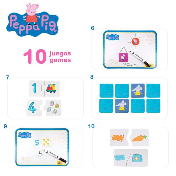 Color Baby Picer Super Educational Desktop Med Tillbehör Peppa Pig 30x48x38 Centimeter Flerfärgad
