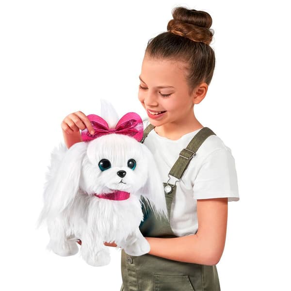 Zuru Interaktiv Hund Og Gå Som En Rigtig Hund ?? Paw Paw Puppy Pets Alive Ladra 30x18x30.4 Cm Rosa