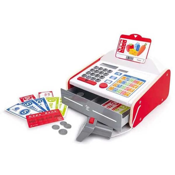 Hape Køb Kasseapparat Beep ´n´ Transparent