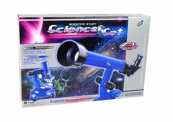 Mikroskopset 2-i-1 Telescope Explorer-set