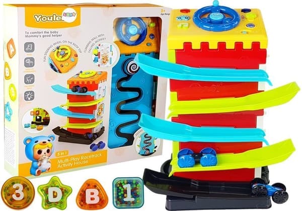 Slide Educational Block lajitteluautoilla