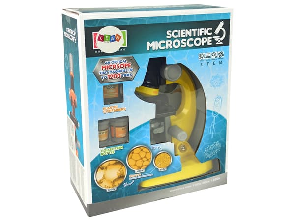 Mikroskop för Scientist Educational Set Gul 100x 400x 1200x