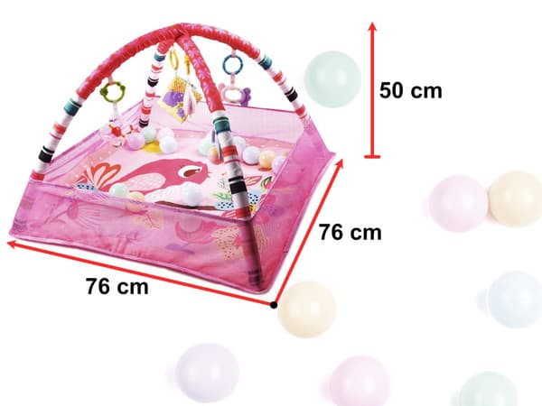 Pædagogisk måtte kravlegård Pool med bolde, pink
