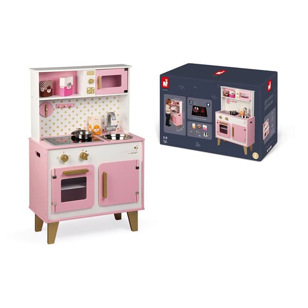 Janod Stort Komfur Candy Chic Hvid,Rosa 3-8 Years