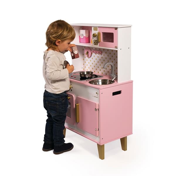 Janod Stort Komfur Candy Chic Hvid,Rosa 3-8 Years
