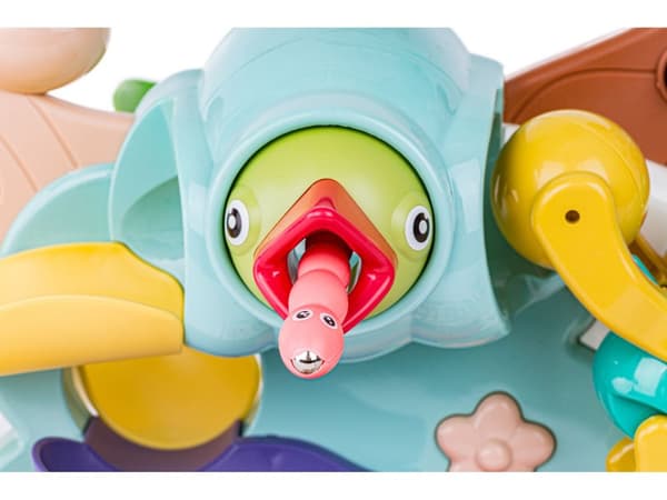 Multifunktionell, pedagogisk leksak för barn, cymbaler, rutschkana, pannband, magnetisk hackspett Interactive