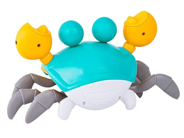 Runaway Crawling Crab, Interaktivt Legetøj, Lyser op, Spiller Melodier Robot BLÅ