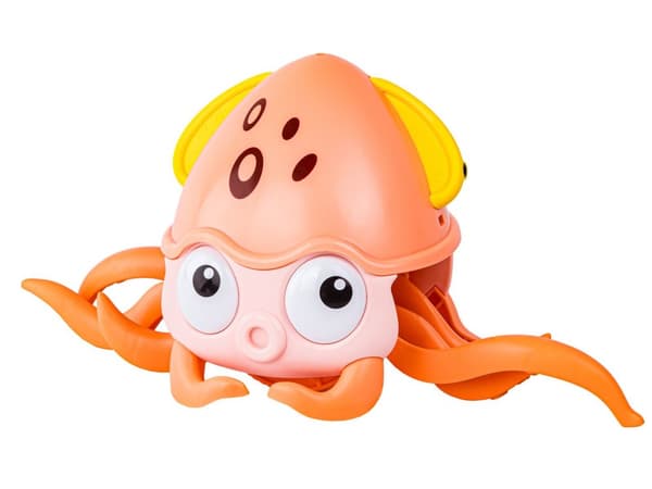 Runaway Crawling Octopus, Interaktivt legetøj, Lyser op, Spiller Melodier Robot ORANGE