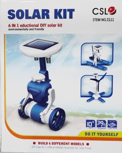 Solar robots 6in1 - Solar Kit - vindmølle, helikopter, bil, robot