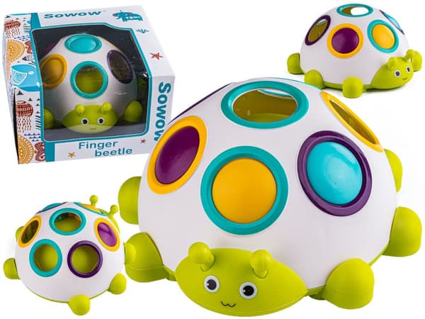 Pedagogisk sensorisk leksak - Färgglad Finger Ball Beetle
