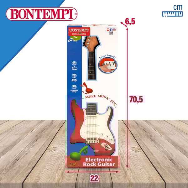 Bontempi Gitarr Rock Electric Orange 67 cm