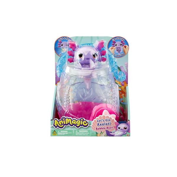 Goliath Animagic With Soft And Luminous Elastic Electronic Axolotl Interactive Pet 20x16x23 Cm Akvarium Flerfarvet