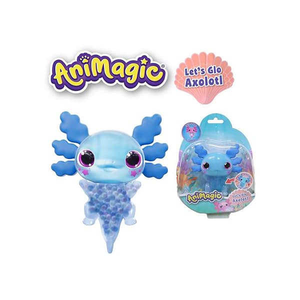 Goliath Animagic With Soft And Luminous Elastic Electronic Axolotl Interactive Pet 20x16x23 Cm Akvarium Flerfarvet