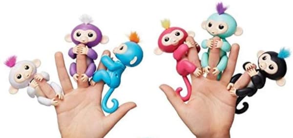 2 Pack  Fingerfun  Interactive Various Coloured Monkeys Unicorns sloths
