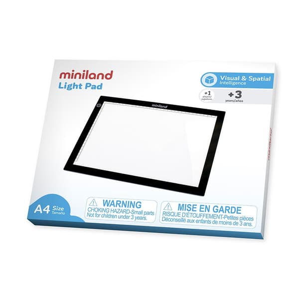 Miniland Lelu A4 Lightpad Valkoinen
