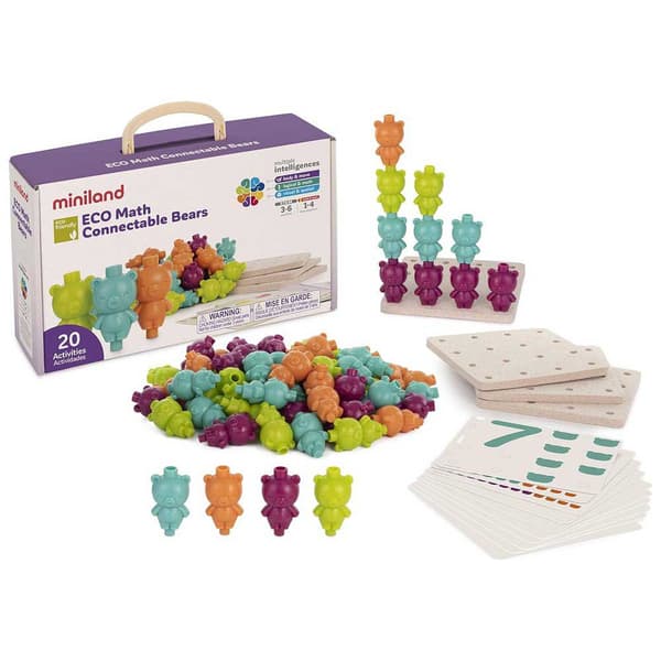 Miniland Matematiikka Yhdistettävät Karhut Eco Pinkki