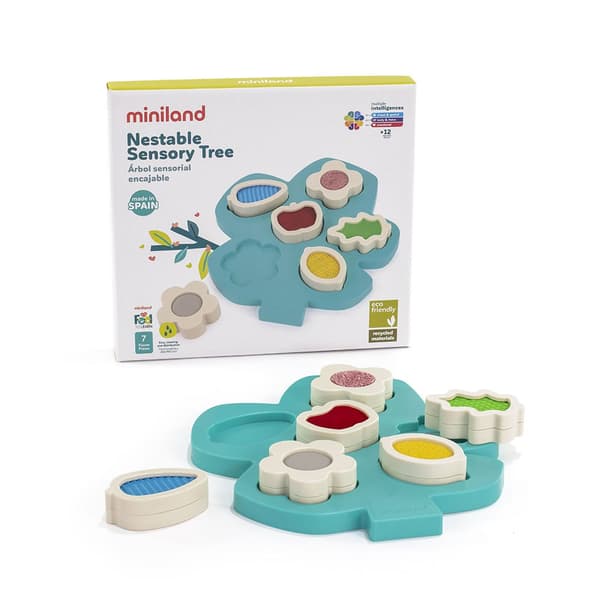 Miniland Nestbart Sensorisk Træ Flerfarvet