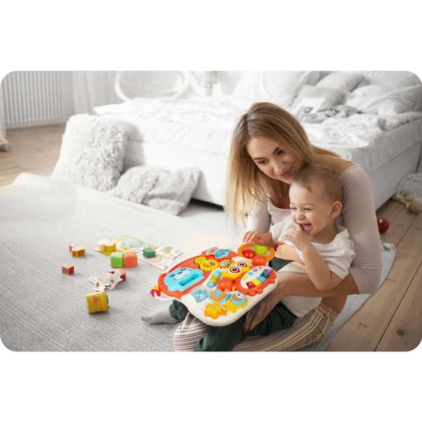 Pusher utbildningsbord 2in1 RK-810 vit och röd