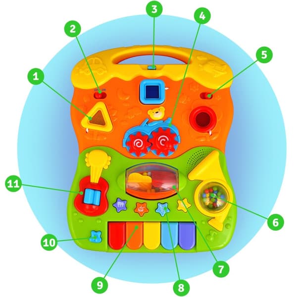 Opetuskävelijä musiikilla 2in1 RK-744 Ricokids valkoinen