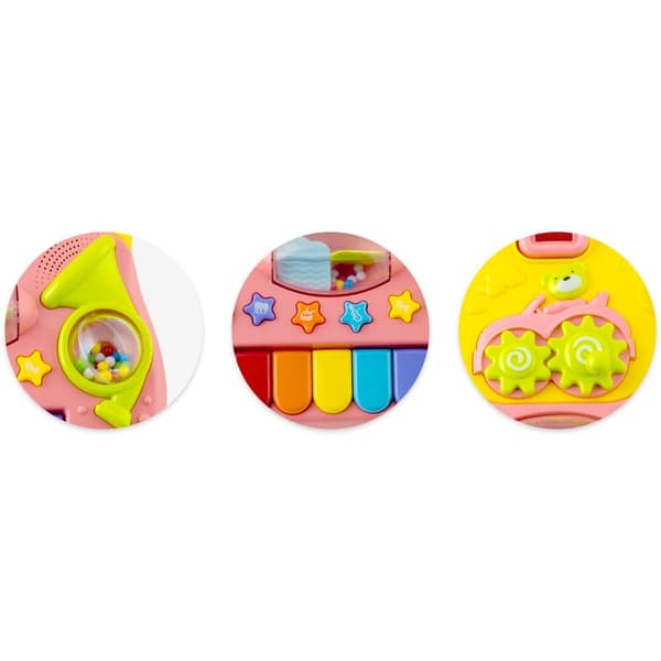 Opettava kävelijä musiikilla 2in1 RK-744 Ricokids pinkki