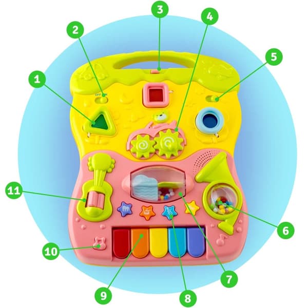 Opettava kävelijä musiikilla 2in1 RK-744 Ricokids pinkki