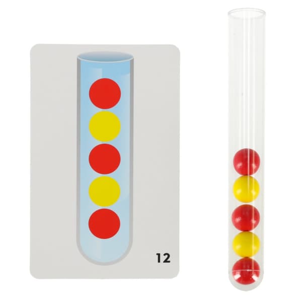Montessori pedagogiskt pussel, färgglada bollar, lära sig att räkna, lära sig färger, XXl set, 66 st.