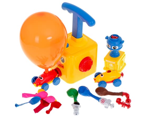 Ballonkaster aerodynamisk bil and sæt med 18 elementer