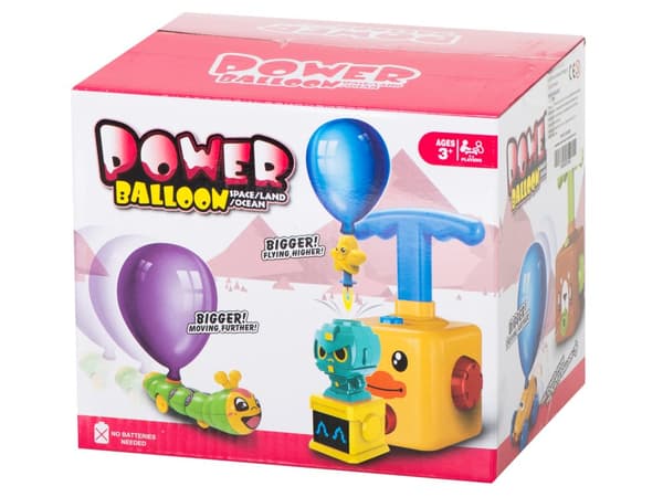 Ballonkaster aerodynamisk bil and sæt med 18 elementer