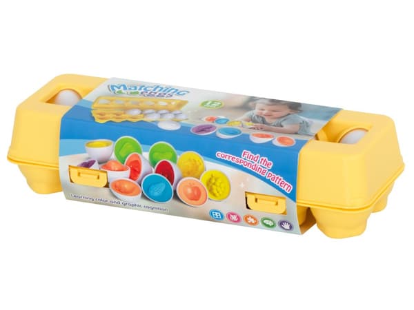 Pædagogisk puslespil sorterer match figurer frugtæg 12 stykker
