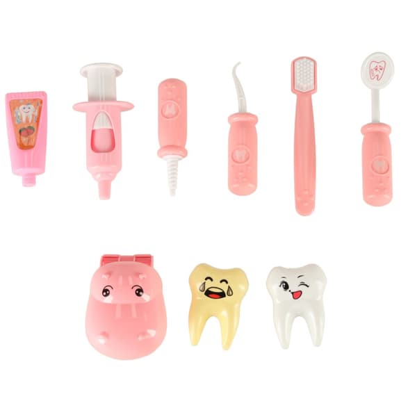 Tandlæge medicinsk kit pink flodhest