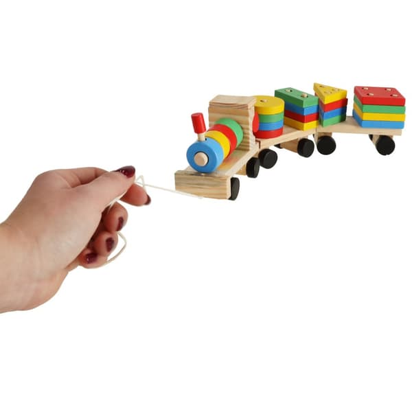 Tog, tog, lokomotiv, træklodser, sorterer, arkadepuslespil, 30 cm
