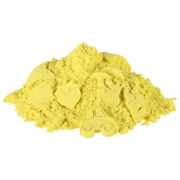 Kineettinen hiekka 1 kg keltaisessa pussissa