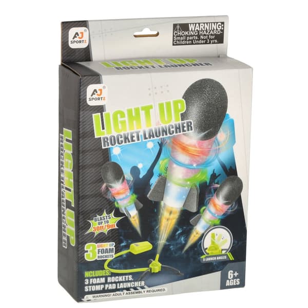 Power launcher raketti LED x3 vaahto raketinheitin
