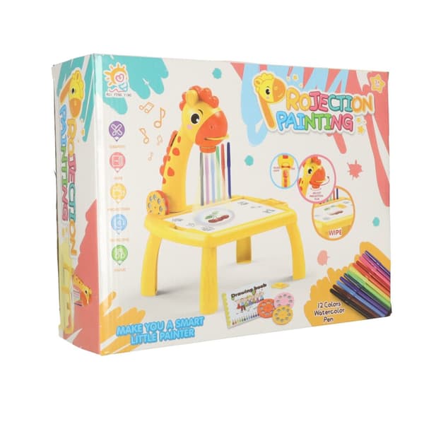 Projektor projektor bord ritbord gul giraff
