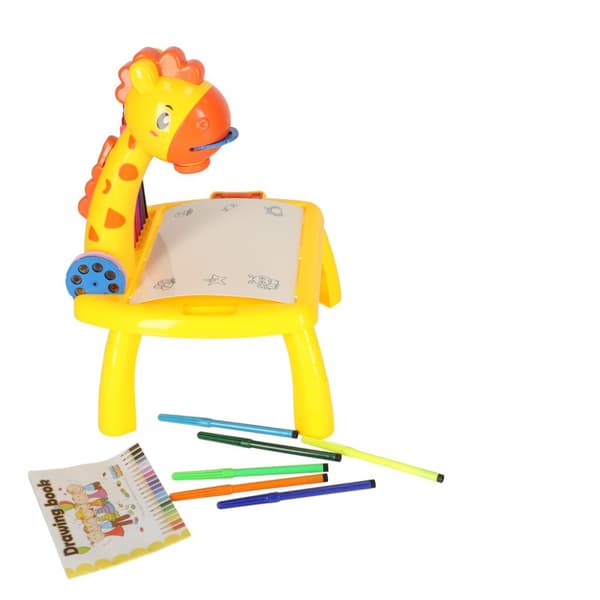 Projektor projektor bord ritbord gul giraff