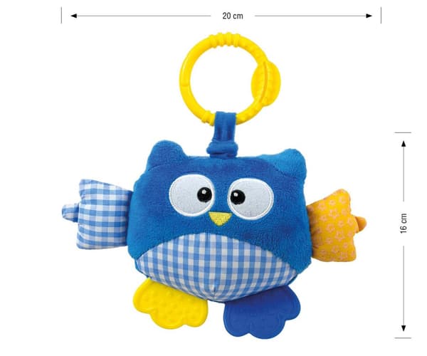 Plys ugle vedhæng - Cutie ugle - 2881 BLÅ