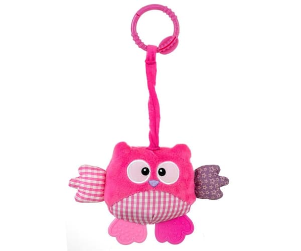 Plys ugle vedhæng - Cutie ugle - 2881 PINK